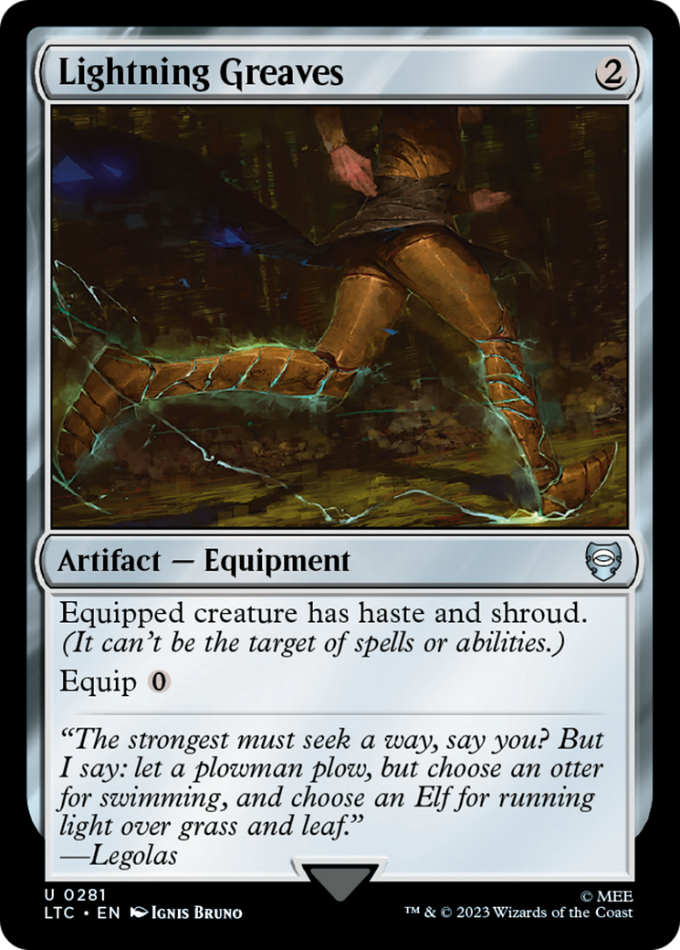 {C} Lightning Greaves [The Lord of the Rings: Tales of Middle-Earth Commander][LTC 281]