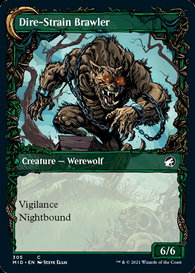 {C} Tireless Hauler // Dire-Strain Brawler (Showcase Equinox) [Innistrad: Midnight Hunt][MID 305]