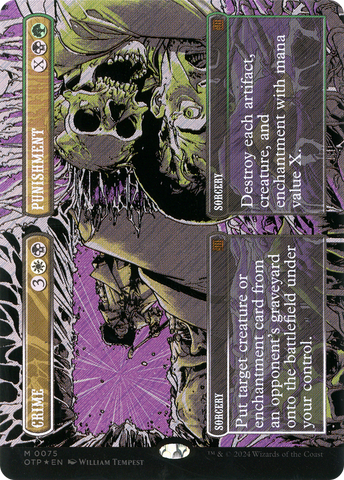 {R} Crime // Punishment (Textured Foil) [Outlaws of Thunder Junction: Breaking News][OTP 075]