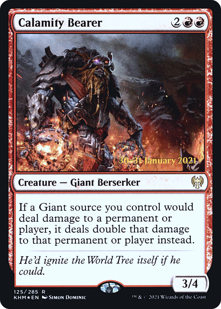 {R} Calamity Bearer [Kaldheim Prerelease Promos][PR KHM 125]