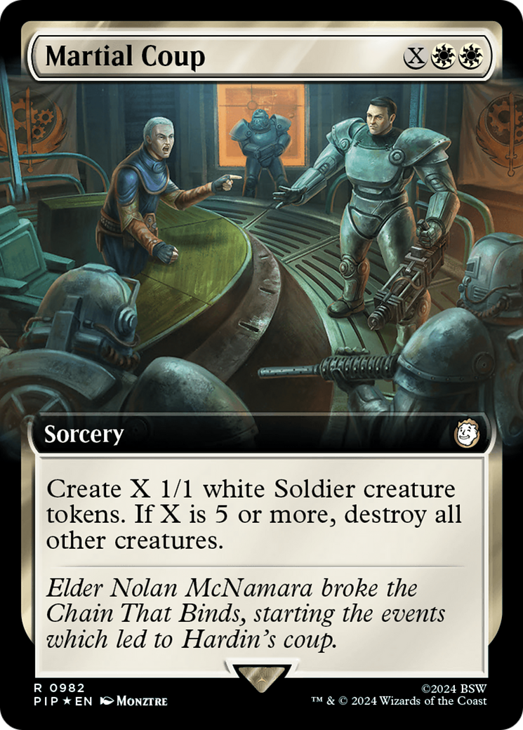 {R} Martial Coup (Extended Art) (Surge Foil) [Fallout][PIP 982]