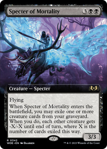 {@R} Specter of Mortality (Extended Art) [Wilds of Eldraine][WOE 342]