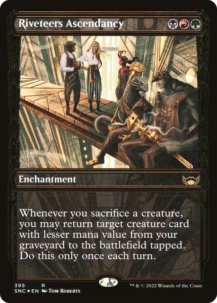 {R} Riveteers Ascendancy (Showcase Golden Age Gilded Foil) [Streets of New Capenna][SNC 395]