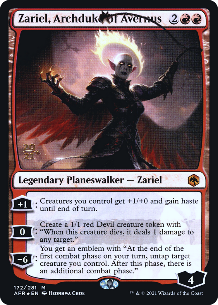 {R} Zariel, Archduke of Avernus [Dungeons & Dragons: Adventures in the Forgotten Realms Prerelease Promos][PR AFR 172]