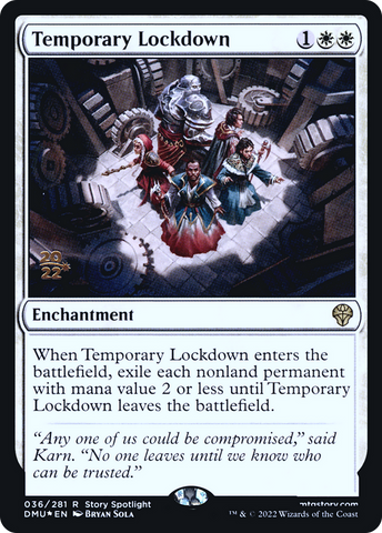 {R} Temporary Lockdown [Dominaria United Prerelease Promos][PR DMU 036]