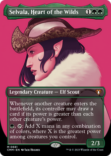 {R} Selvala, Heart of the Wilds (Borderless) [Commander Masters][CMM 681]