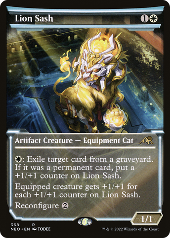 {R} Lion Sash (Showcase Soft Glow) [Kamigawa: Neon Dynasty][NEO 368]