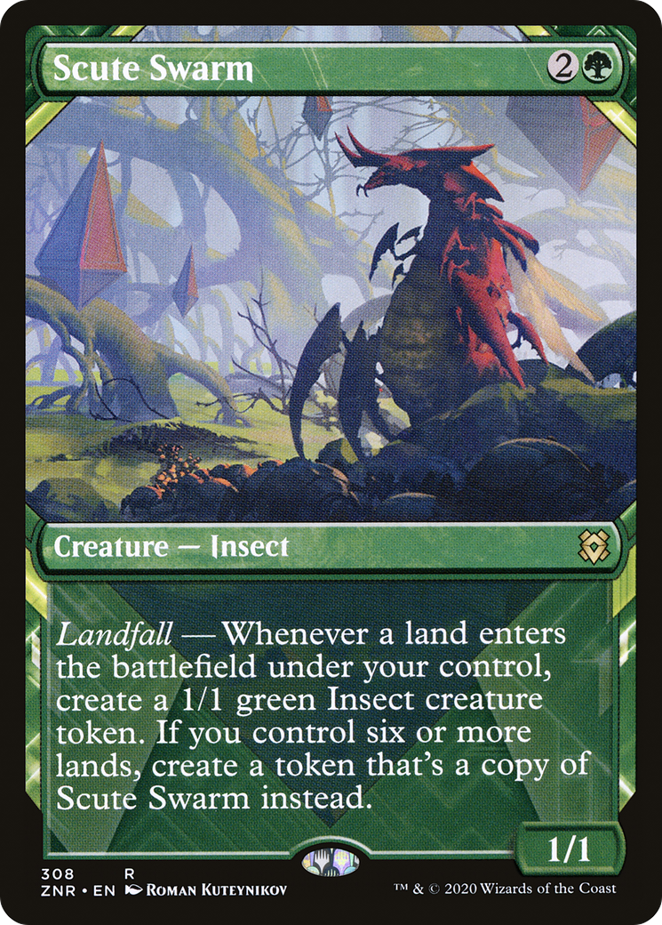{R} Scute Swarm (Showcase) [Zendikar Rising][ZNR 308]