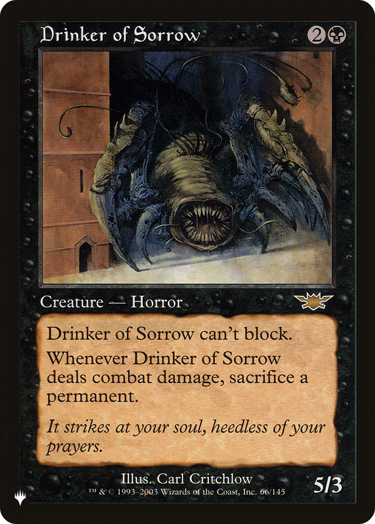 Drinker of Sorrow [LIST 66/145]
