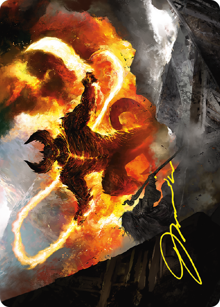 {A} The Balrog, Flame of Udun Art Card [The Lord of the Rings: Tales of Middle-earth Art Series][ALTR 036]