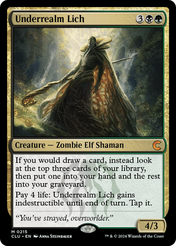 {R} Underrealm Lich [Ravnica: Clue Edition][CLU 215]