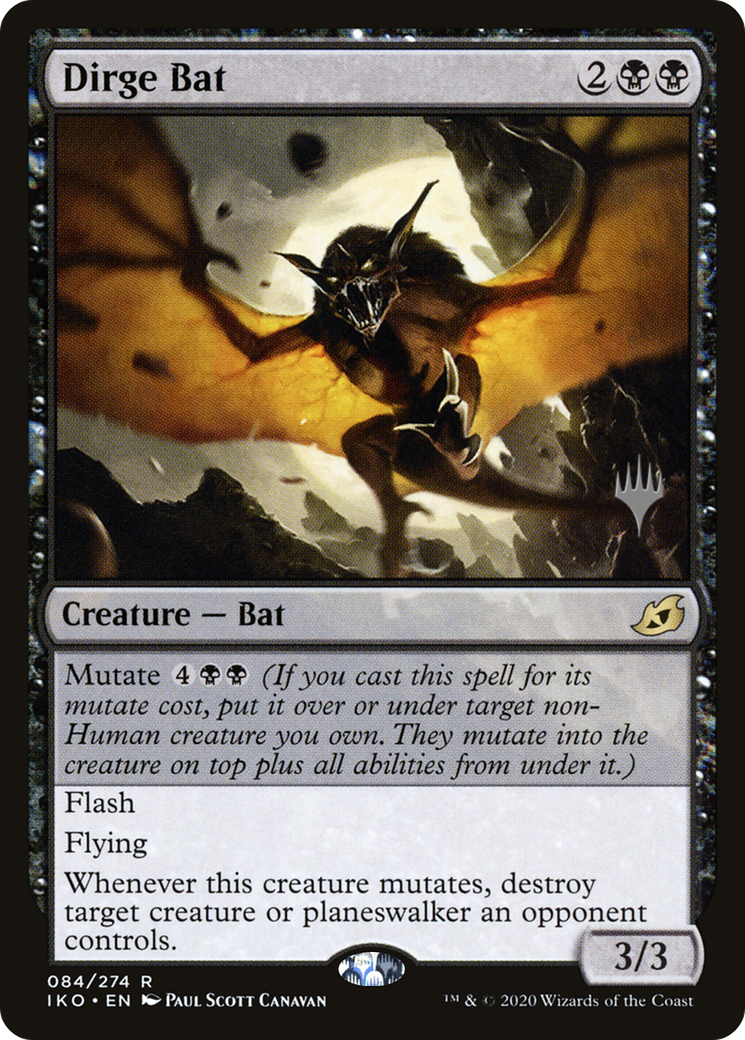 {R} Dirge Bat (Promo Pack) [Ikoria: Lair of Behemoths Promos][PP IKO 084]
