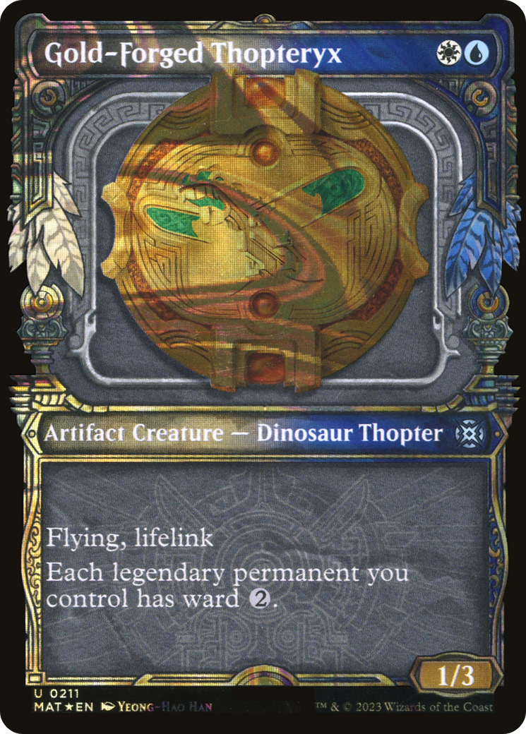 {C} Gold-Forged Thopteryx (Showcase Halo Foil) [March of the Machine: The Aftermath][MAT 211]