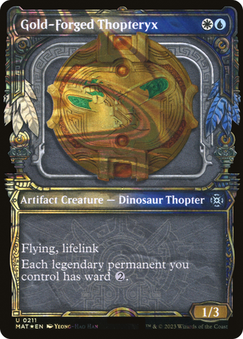 {C} Gold-Forged Thopteryx (Showcase Halo Foil) [March of the Machine: The Aftermath][MAT 211]