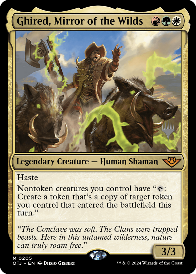 {@R} Ghired, Mirror of the Wilds (Promo Pack) [Outlaws of Thunder Junction Promos][PP OTJ 205]