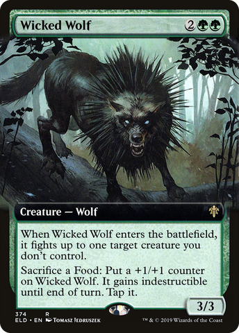 {R} Wicked Wolf (Extended Art) [Throne of Eldraine][ELD 374]