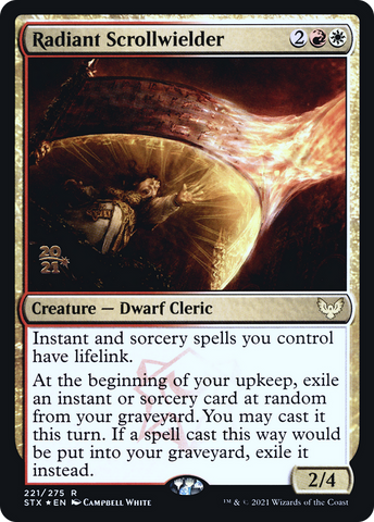 {R} Radiant Scrollwielder [Strixhaven: School of Mages Prerelease Promos][PR STX 221]