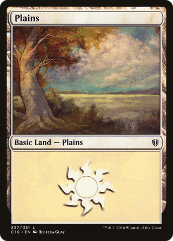{B}[C16 337] Plains (337) [Commander 2016]
