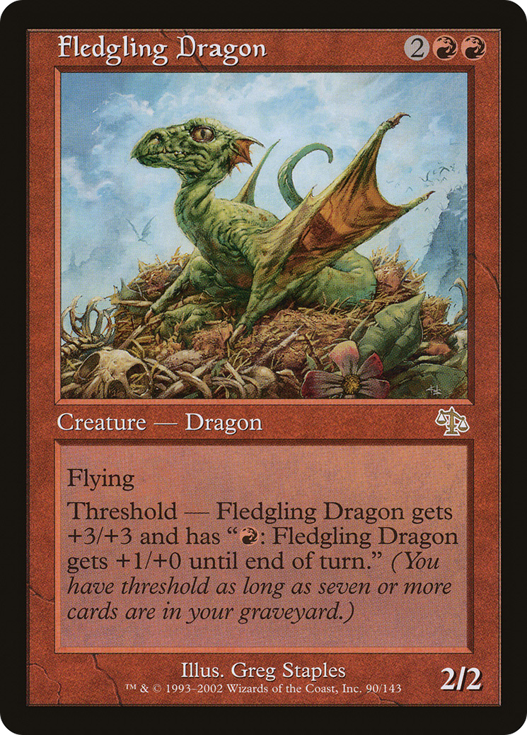 {R} Fledgling Dragon [Judgment][JUD 090] - Misty Mountain Games