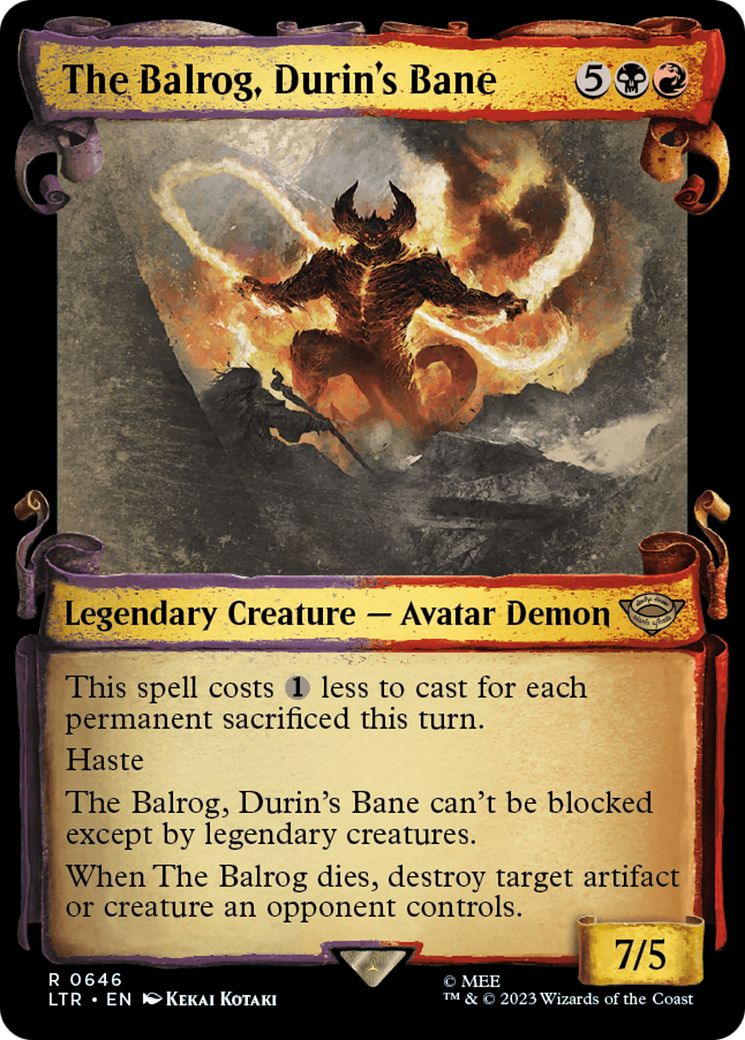 {R} The Balrog, Durin's Bane [The Lord of the Rings: Tales of Middle-Earth Showcase Scrolls][LTR 646]