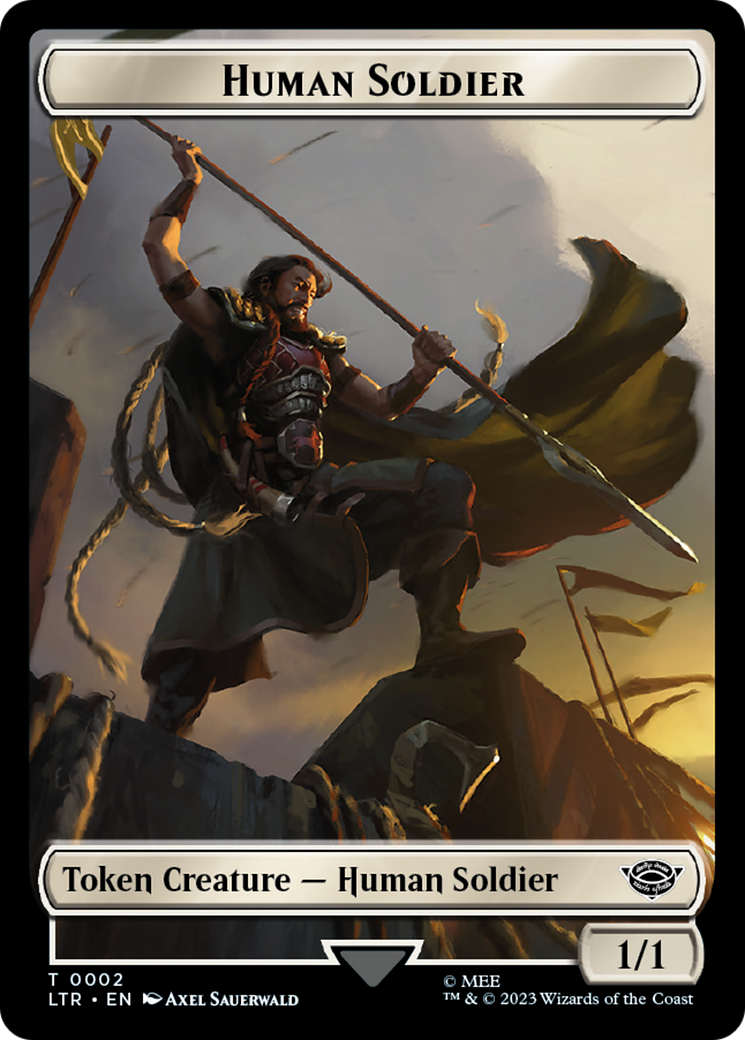 {T} Food (11) // Human Soldier (02) Double-Sided Token [The Lord of the Rings: Tales of Middle-Earth Tokens][TLTR 11//2]