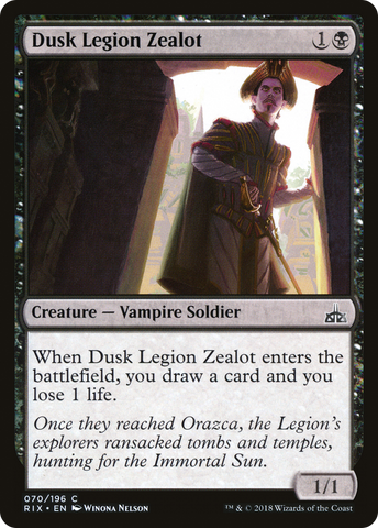 {C} Dusk Legion Zealot [Rivals of Ixalan][RIX 070]
