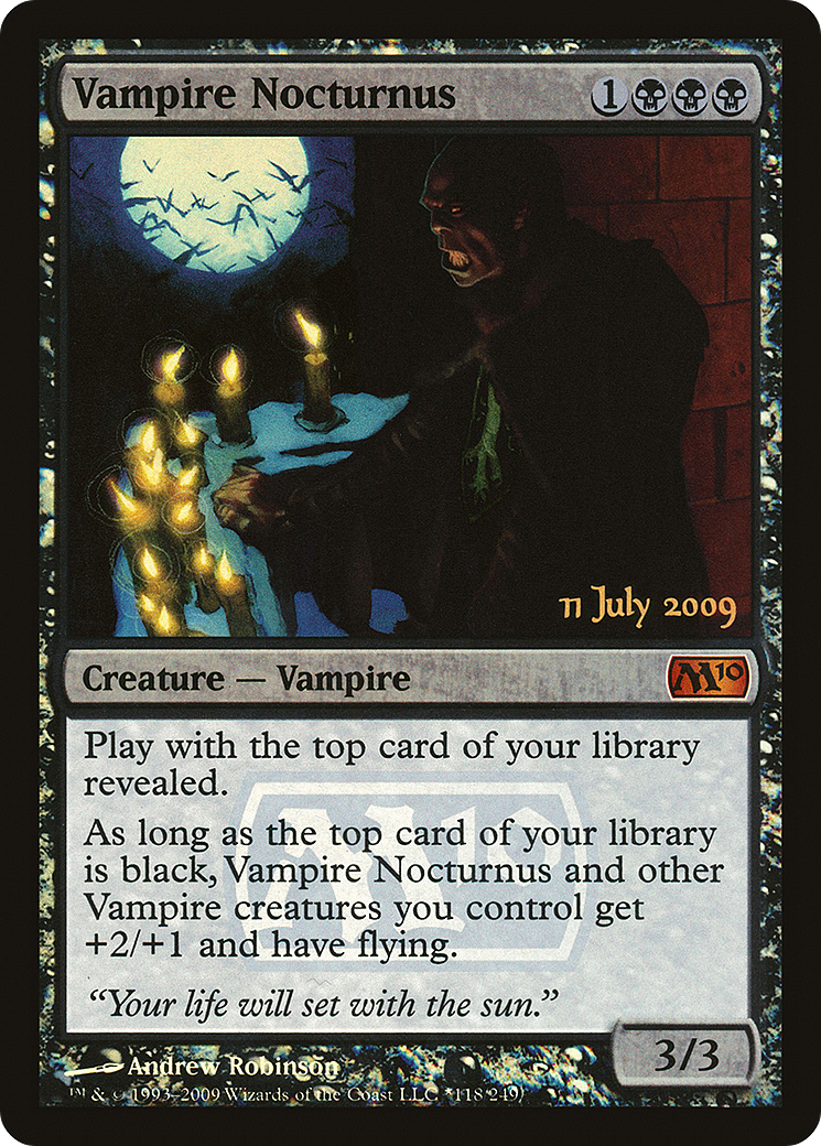 {R} Vampire Nocturnus [Magic 2010 Prerelease Promos][PR M10 118] - Misty Mountain Games