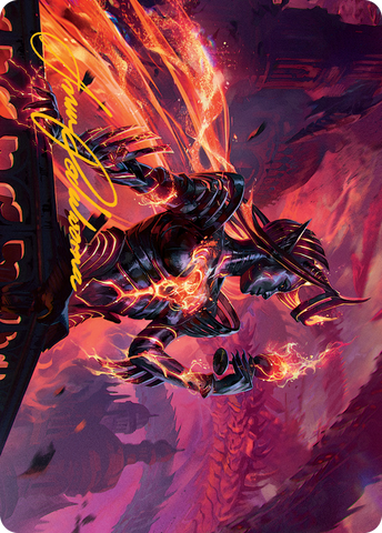 {A} Ayara, Furnace Queen Art Card (Gold-Stamped Signature) [March of the Machine Art Series][GS AMOM 021]