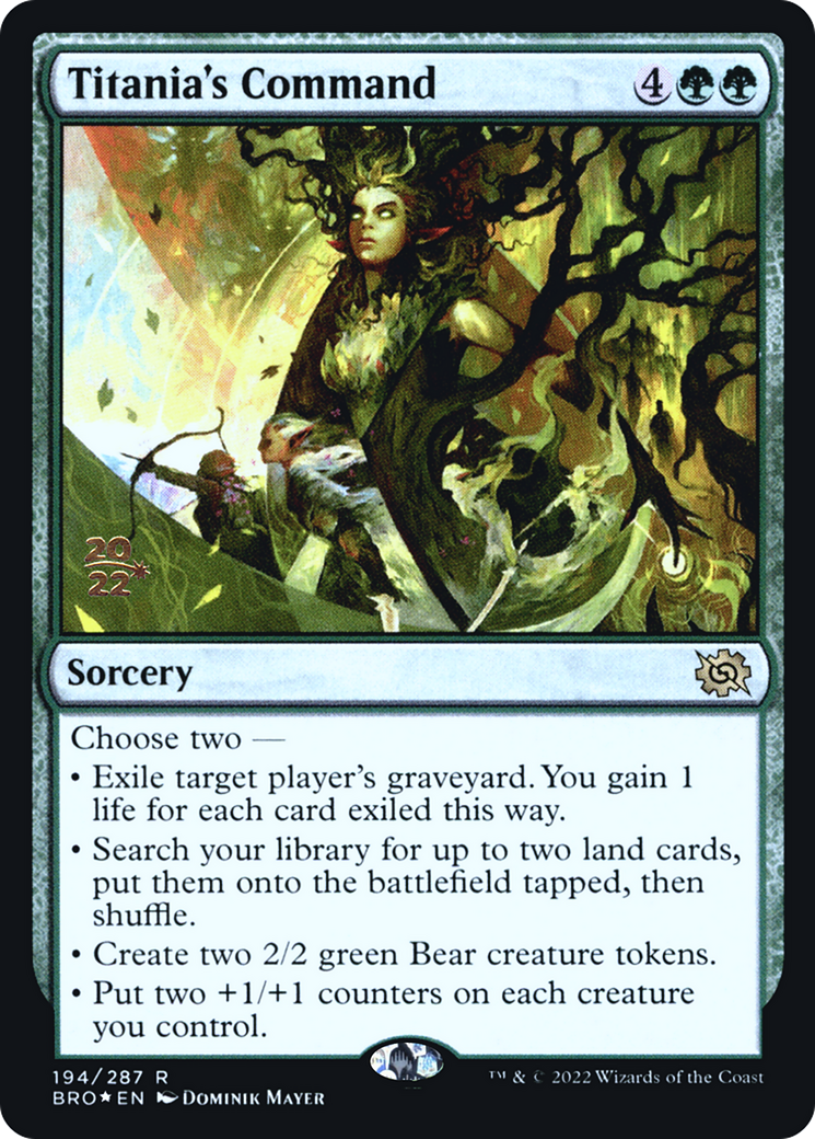 {R} Titania's Command [The Brothers' War: Prerelease Promos][PR BRO 194]