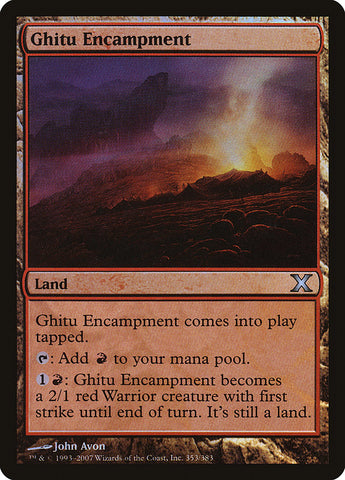 {C} Ghitu Encampment (Premium Foil) [Tenth Edition][FP 10E 353]