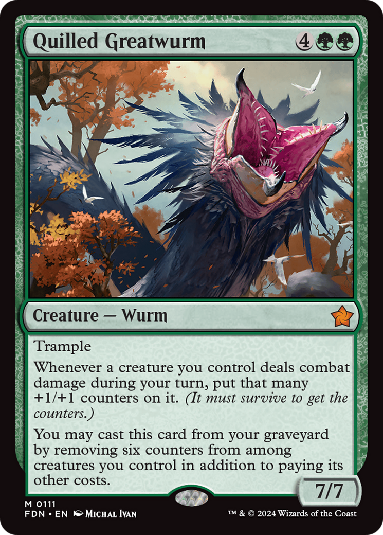 {@R} Quilled Greatwurm [Foundations][FDN 111]