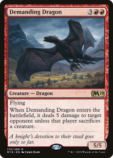 {R} Demanding Dragon [Core Set 2019][M19 135] - Misty Mountain Games