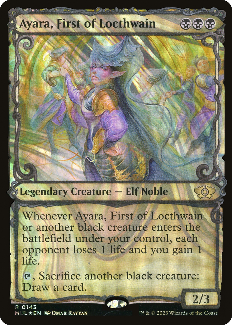 {R} Ayara, First of Locthwain (Halo Foil) [Multiverse Legends][MUL 143]