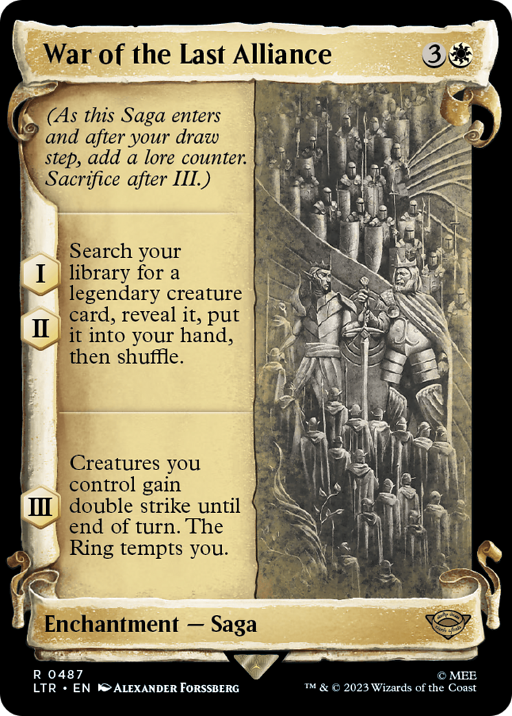 {R} War of the Last Alliance [The Lord of the Rings: Tales of Middle-Earth Showcase Scrolls][LTR 487]
