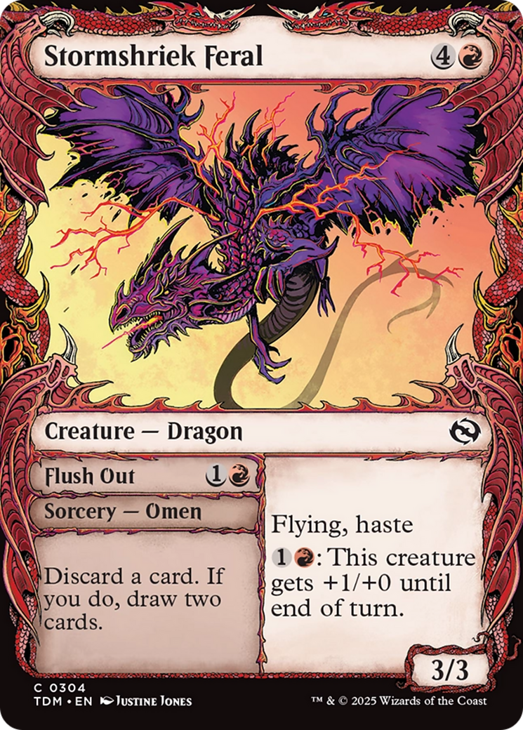 {@C} Stormshriek Feral (Showcase) [Tarkir: Dragonstorm][TDM 304]