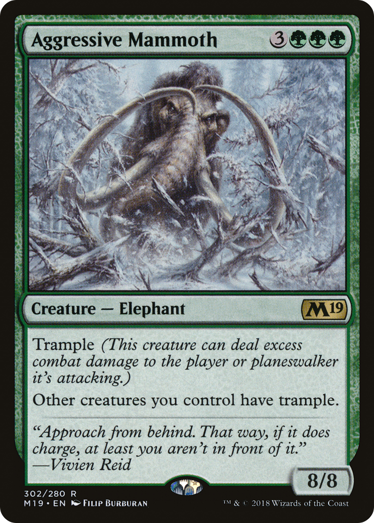 {R} Aggressive Mammoth [Core Set 2019][M19 302]