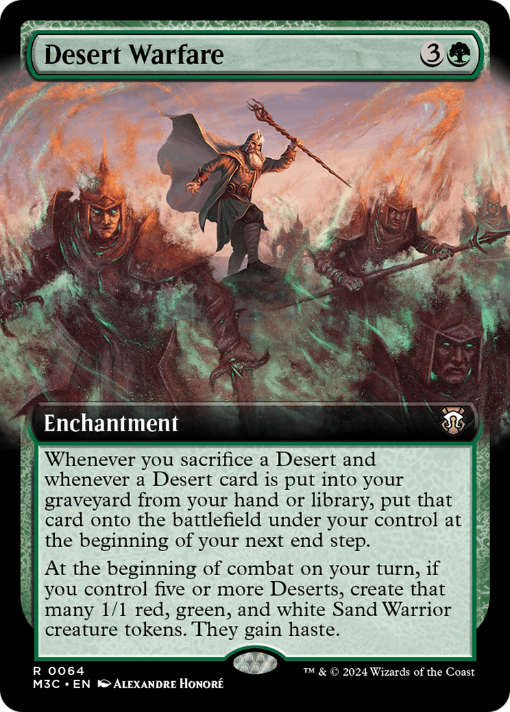 {R} Desert Warfare (Extended Art) (Ripple Foil) [Modern Horizons 3 Commander][RPF M3C 064]