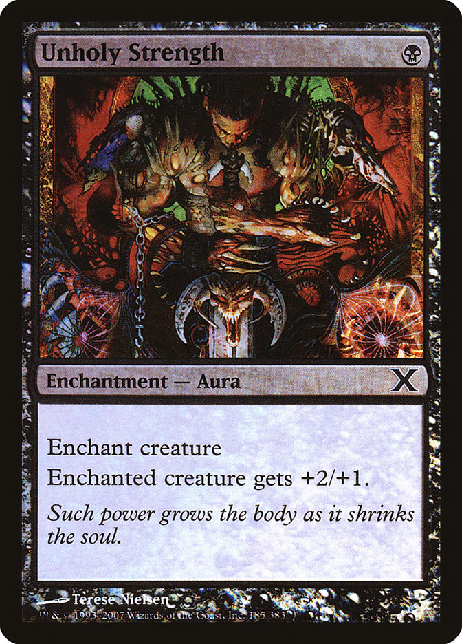 {C} Unholy Strength (Premium Foil) [Tenth Edition][FP 10E 185]