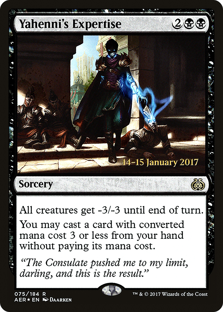 {R} Yahenni's Expertise [Aether Revolt Prerelease Promos][PR AER 075] - Misty Mountain Games
