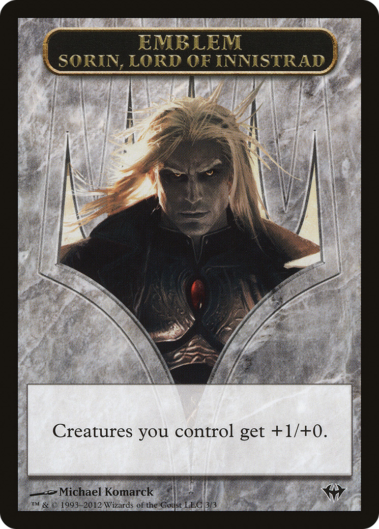 {T} Sorin, Lord of Innistrad Emblem [Dark Ascension Tokens][TDKA 003] - Misty Mountain Games