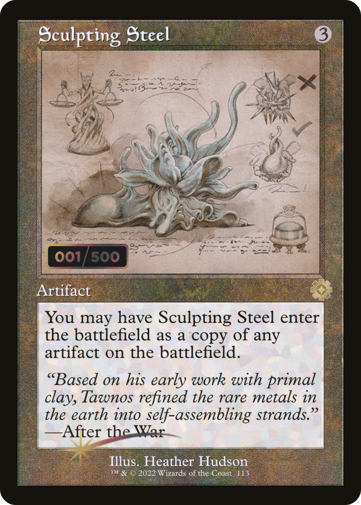 {R} Sculpting Steel (Schematic) (Serial Numbered) [The Brothers' War Retro Artifacts][BRR 113]