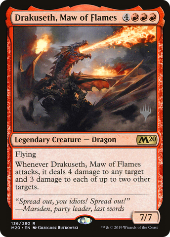 {R} Drakuseth, Maw of Flames (Promo Pack) [Core Set 2020 Promos][PP M20 136]
