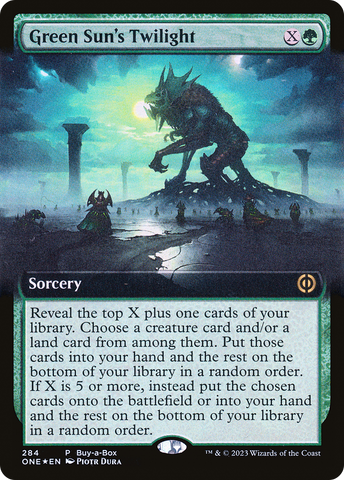 {R} Green Sun's Twilight (Buy-A-Box) (Extended Art) [Phyrexia: All Will Be One][ONE 284]