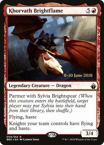 {R} Khorvath Brightflame [Battlebond Prerelease Promos][PR BBD 009]