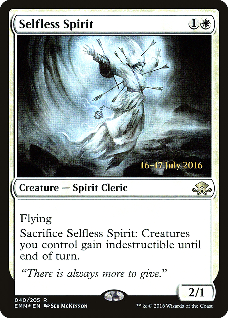 {R} Selfless Spirit [Eldritch Moon Prerelease Promos][PR EMN 040] - Misty Mountain Games