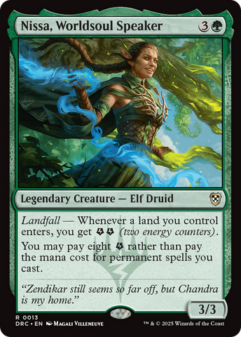 {R} Nissa, Worldsoul Speaker [Aetherdrift Commander][DRC 013]