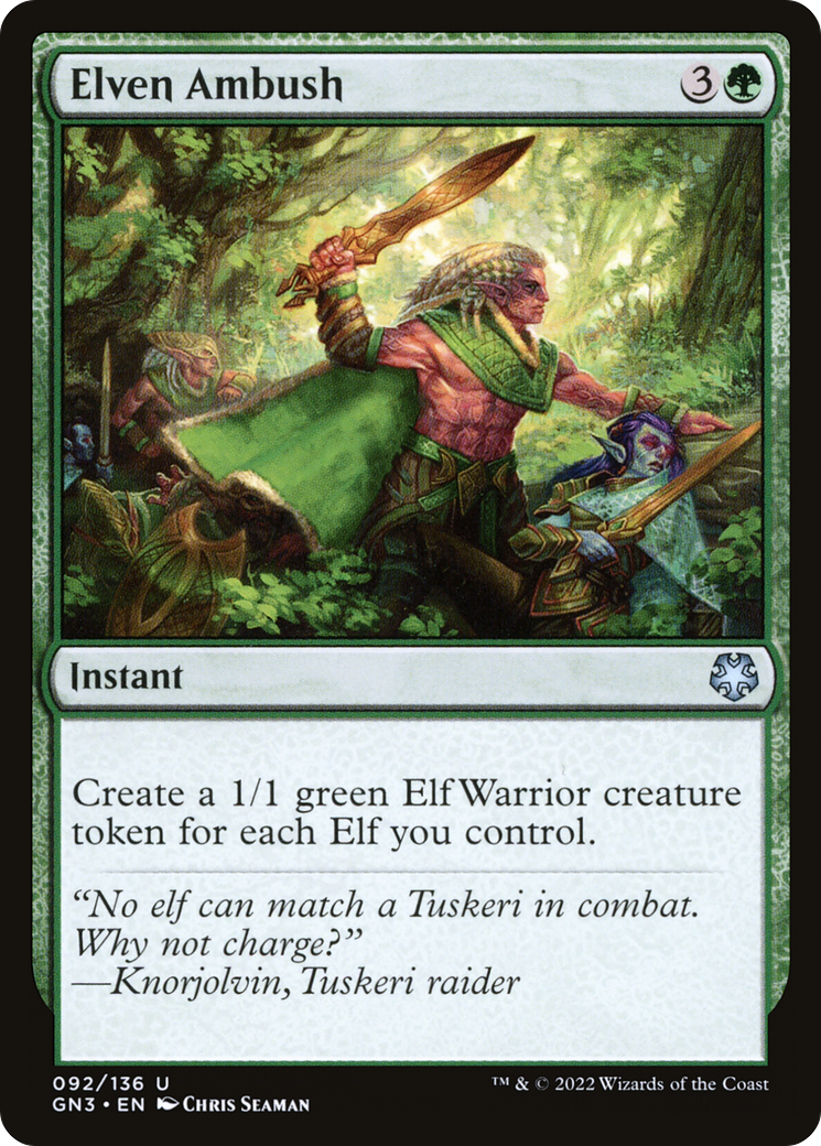 {C} Elven Ambush [Game Night 2022][GN3 092]