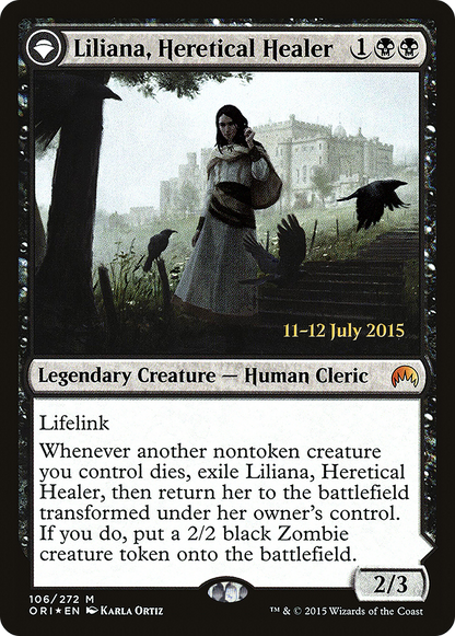 {R} Liliana, Heretical Healer // Liliana, Defiant Necromancer [Magic Origins Prerelease Promos][PR ORI 106] - Misty Mountain Games