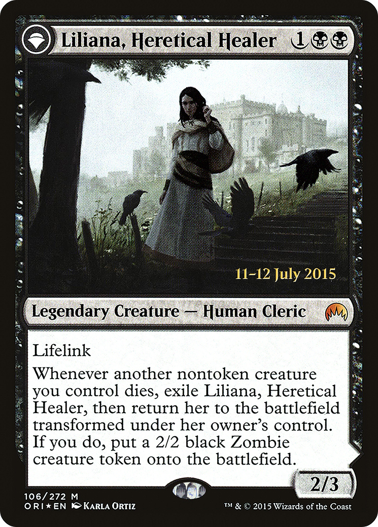 {R} Liliana, Heretical Healer // Liliana, Defiant Necromancer [Magic Origins Prerelease Promos][PR ORI 106] - Misty Mountain Games