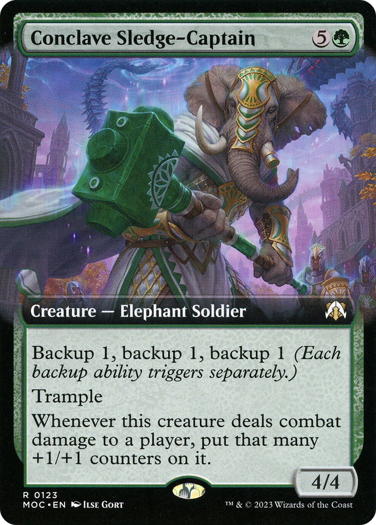 {R} Conclave Sledge-Captain (Extended Art) [March of the Machine Commander][MOC 123]